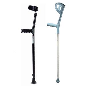 Muleta de codo telescópica de altura ajustable de 43.3 pulgadas, de acero inoxidable, ligera, para apoyo en rehabilitación. - Product Image 1