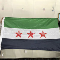 Drapeau de la Révolution syrienne personnalisé en gros, 3x5 pieds, en polyester, pour affichage suspendu