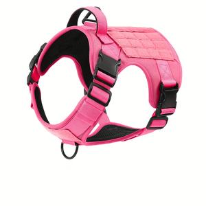 Rompi Harness anjing layanan dada hewan peliharaan taktis lokal US harnes anjing reflektif dapat disesuaikan dengan gesper logam untuk pelatihan mendaki - Product Image 1