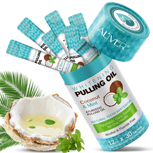 Aliver 30P Xách Tay Ayurvedic Hàng Ngày Swish Kéo Dầu Răng Tự Nhiên Rửa Sạch Làm Trắng Dừa Kéo Dầu Cho Sức Khỏe Răng Miệng - Product Image 1