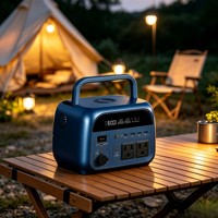 Batterie externe portable personnalisable Deep Sea Blue 600W 400Wh à onde sinusoïdale pure avec LED 110V pour utilisation en extérieur, voitures, fêtes, pique-niques