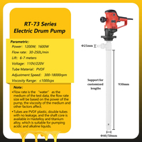 Motorisierte Hochdruck-Edelstahl-304-PVDF-Elektrozahnradpumpe YUANHENG YH07 mit 3m Kabel für 200L Ölfässer, OEM-kompatibel