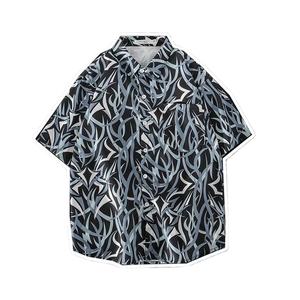 Vente en gros Nouveau été Hommes Hawaii Imprimé à manches courtes Doux Plage Chemise hawaïenne Grande Taille Chemise pour hommes - Product Image 2
