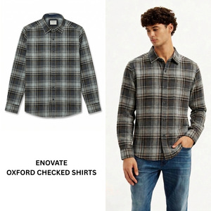 Camisa de Algodón a Cuadros Oxford para Hombre, Corte Slim Fit, Casual y Formal, Manga Larga, Calidad de Exportación, Proveedor Mayorista - Product Image 1