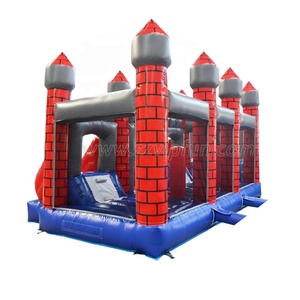 Château <span class=keywords><strong>gonflable</strong></span> médiéval en PVC de qualité commerciale avec double toboggan, thème incendie, pour locations de fêtes d'enfants - Product Image 5