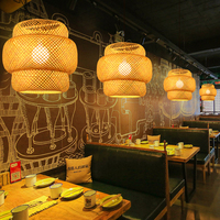 Lampu Gantung Bambu Buatan Tangan Anyaman Alami Lampu Rotan Restoran Dekorasi Rumah Untuk Kamar Tidur Gaya Farmhouse Ruang Tamu
