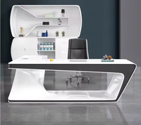 Mobilier de bureau laqué haut de gamme au design créatif et à la mode Table de président Bureau de patron exécutif moderne