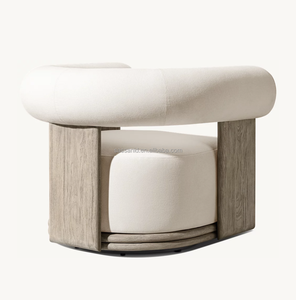Conjunto de Muebles de Jardín para Patio Exterior Sassanid OEM, Silla Giratoria de Teca <span class=keywords><strong>Bondi</strong></span> Icónica con Acabado Envejecido - Product Image 4