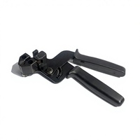 Outil à serre-câbles en acier inoxydable LQG, outil manuel noir en acier inoxydable pour serre-câbles, outil de tension et de coupe réglable
