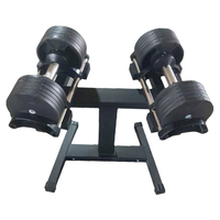 Ensemble d'haltères de fitness réglables en fer de haute qualité 24kg 36kg, logo personnalisé, haltères de musculation commerciales bon marché, équipement de gym