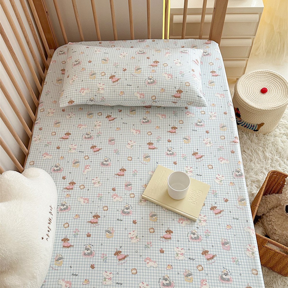 Lenzuolo per lettino in doppio strato di garza - Cucciolo da campeggio