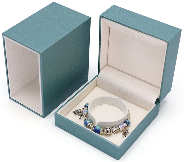 FADELI PACKING FSC Custom Logo Luxury Hot Sale Blue Color Drawer Bracelet Box Jewelry Box