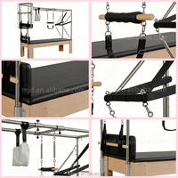 Machine de Pilates Cadillac portable MJD W16A en bois d'érable réglable - Étirements durables du corps entier, multifonctionnelle, fitness Pilates