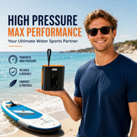 Compresseur d'air 22 psi avec batterie lithium intégrée 2600 mAh, pompe électrique gonflable pour SUP, bateaux à pagaie, camping et tentes