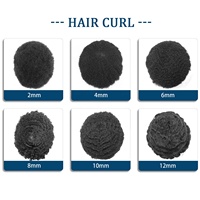 Peluca de Cabello Humano Afroamericano con Encaje Fino, Sistema de Reemplazo Capilar Natural, Peluca Afro Rizada para Hombres