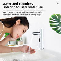 Lavabo de Baño de Cerámica sin Contacto ZOGII de Alta Calidad, Diseño Moderno, de un Solo Orificio, de Latón, con 5 Años de Garantía, Resistente al Agua en Caso de Emergencia