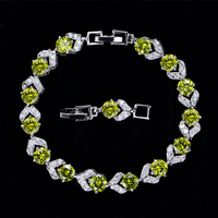 Mode AAA cubique Zircon argent plaqué clair brillant CZ Tennis chaîne lien Bracelet pour femmes fête anniversaire accessoires