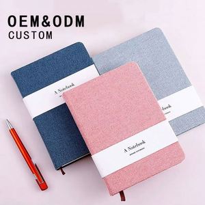 A5 Linen Fancy Fabric Cover Hardcover Organizer/Planner <b>Notebook</b> Custom Logo Custom Color 80 Sheets Thread Sewing Binding <b>Cute</b> - Product Image 1