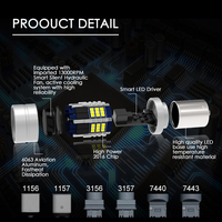 Bombillas LED G-VIEW BA15S 1156 para Direccionales, P21W BA15S LED S25 PY21W para Intermitentes y Frenos de Automóvil