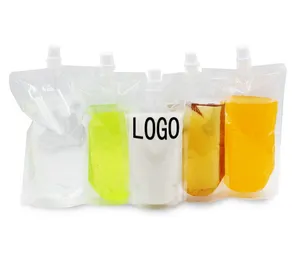 定制液体包装袋饮料包装含一个盖子，用于消毒
