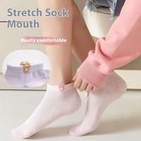 Printemps à la mode pour femmes en gros Tube court polyvalent mince Ins Mickey Preppy Style maille été bateau chaussettes