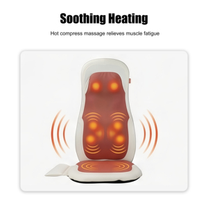 Masajeador de Espalda Shiatsu de Tejido Profundo con Calor - Cojín de Masaje Eléctrico de Relajación con 8 Nodos para el Hogar - Product Image 4