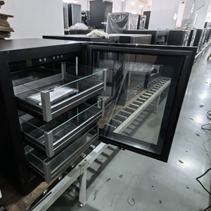 Trong nhà ngoài trời có thể khóa thanh máy làm lạnh máy nén bia đồ uống mát 140L được xây dựng trong cửa kính đồ uống tủ lạnh - Product Image 2