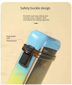 Boîte à cigarettes portable étanche, moderne, carrée, écologique, durable, en plastique coloré, lot de 20, best-seller - Product Image 5