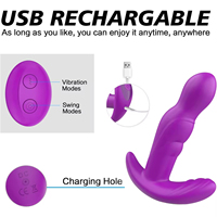 Vibrateur anal OEM étanche et écologique avec masseur de prostate rotatif à 360°, 30 modes de stimulation puissants, fabriqué en Chine