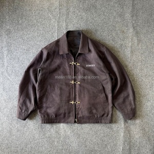 Custom Fireman Clasp Cropped Carpenter <b>Jackets</b> for Men High Quality <b>Duck</b> Canvas Cropped Vintage Worker Workwear <b>Jacket</b> Men - Product Image 1