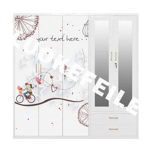 מותאם אישית 5 דלת מראה עיצוב מגירת אחסון ארון בגדים בגדים ריהוט חדר שינה מתכת + ארון בגדים - Product Image 2