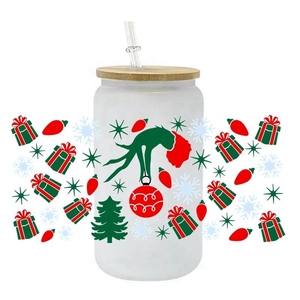 100 + nuova coppa di Natale Natale UV DTF Adesivi 3D Christmas <span class=keywords><strong>Boujie</strong></span> Uvdtf avvolgimenti per tazza da 16OZ - Product Image 3