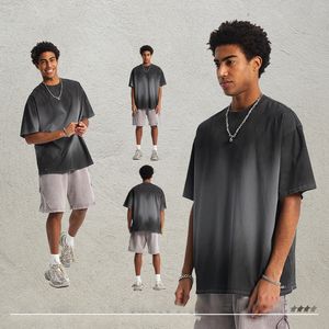 T-shirts streetwear surdimensionnés 100% coton lavés pour hommes et femmes en gros - Product Image 2