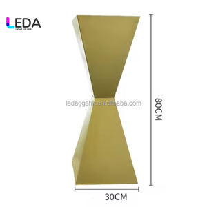 LEDA Soporte Floral Dorado para Bodas, Soporte de Metal Dorado para Flores de Boda, Centro de Mesa - Product Image 2