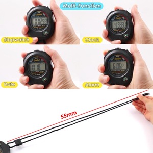 Papelería Escolar al por Mayor, Cronómetro Digital Pequeño de Laboratorio, Cronómetro Portátil de Mano con Fecha, Hora y Alarma para Entrenadores, Fitness y Árbitros - Product Image 5