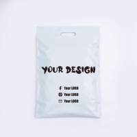 Enveloppes d'expédition personnalisées biodégradables et imperméables pour vêtements, avec poignée, sacs postaux personnalisés en polyéthylène coloré, vente en gros