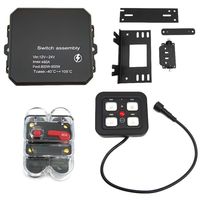 Panneau de commande à gradation RVB pour camions, bateaux, voitures, camping-cars, relais solides intégrés, rétroéclairage LED bleu.