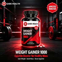 Capsules de gain de masse personnalisées 1000mg, stimulant d'appétit, booster de faim, prise de poids saine, masse maigre, force, entraînement, fitness, OEM