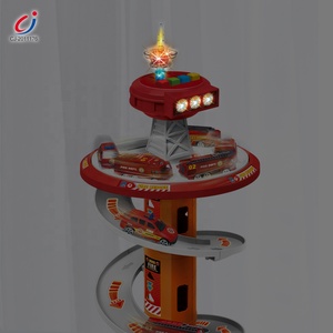 Juguete de Carreras de Autos de Aleación con Pista Giratoria en Espiral para Combatir Incendios Eléctricos, Estacionamiento Deslizante para Garaje - Product Image 3