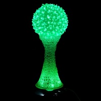 Décoration de fête à domicile personnalisée, fleur artificielle lumineuse à LED, boule de fleurs, vase en cristal