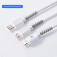Kabel USB C Pengisi Daya Cepat 3A Produk Baru Laris Manis dengan Pelindung Anyaman dan Penutup PVC untuk iPhone