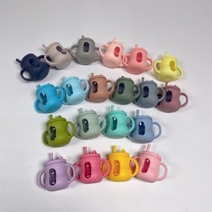 Gobelet à boire en silicone pour bébé, gobelet à paille en silicone, gobelet à lait en silicone anti-chute pour enfants - Product Image 3
