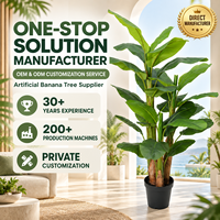 Grand palmier bananier artificiel, plante tropicale, emballage KD, écologique, ignifuge, protection UV, pour aménagement paysager, vente en gros