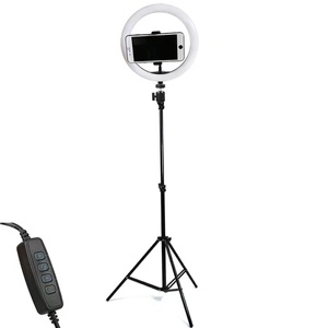 Anneau lumineux pliable pour diffusion en direct avec amélioration de la peau, pour téléphones portables, kit de photographie et de prise de vue en selfie, puissance inférieure à 10W - Product Image 1
