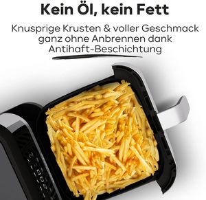 Stainless Steel Electric Luxury Digital <b>Control</b> Double Basket Square 8-10L LCD Display German Air Fryer Smart Hotel Kitchen - Product Image 2