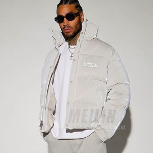 Custom <b>Men</b> Winter Fashion Reflective Puffer <b>Jacket</b> High Quality Waterproof Down Coat With Plus Size Zip up <b>Jackets</b> Manufacturer - Product Image 3