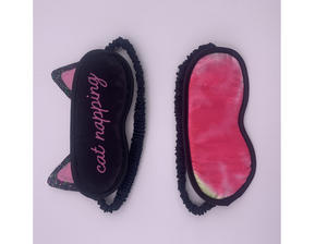 Cute Cartoon Letter Cat Ears <b>Sleep</b> Children's <b>Eye</b> <b>Mask</b> Print - Product Image 6