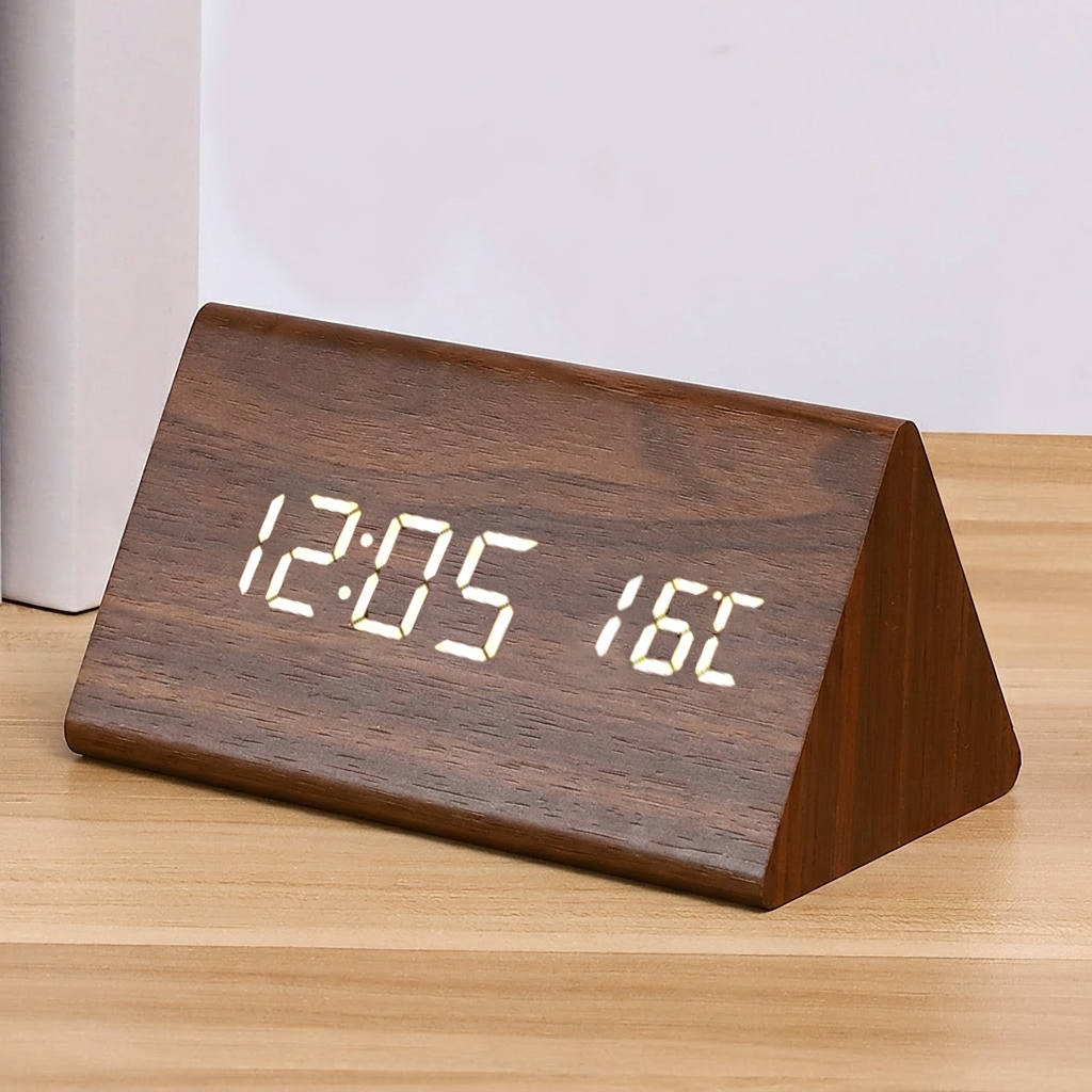 Lumière blanche en bois marron