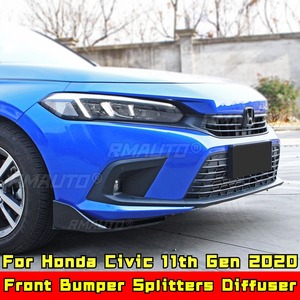 Kit carrosserie pour Honda Civic 11e génération 2022, séparateurs de pare-chocs avant, diffuseur, aspect carbone, style sport, accessoires de voiture - Product Image 2