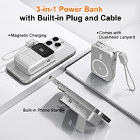 Banque d'alimentation sans fil magnétique 2025 Portable 10000mAh avec chargeur AC pliable 22,5W Max Pack Essentials pour iPhone 16 15 Series